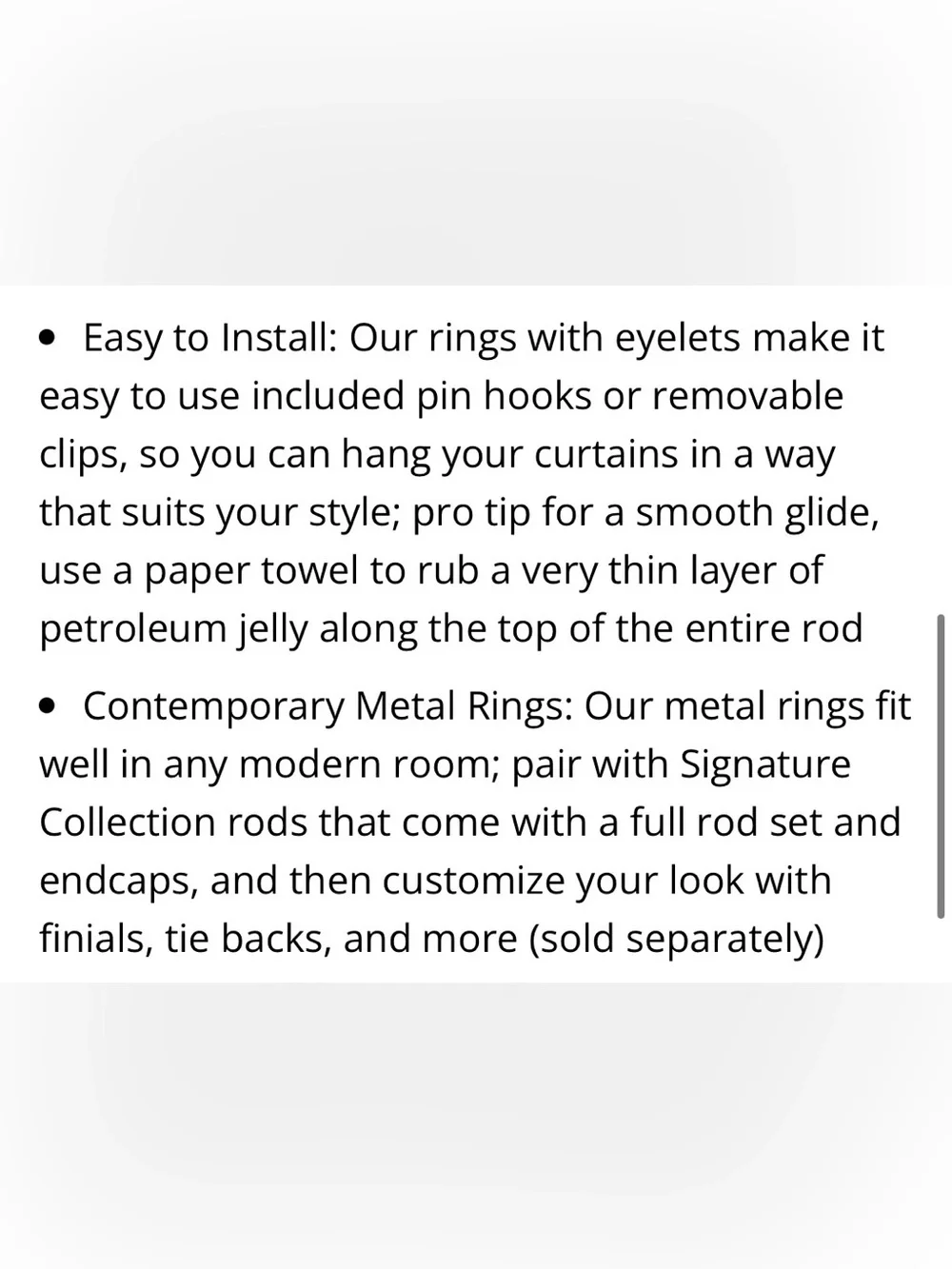 Luxury Brushed Gold Curtain Rings with Pin Hooks & Clips 18pcs